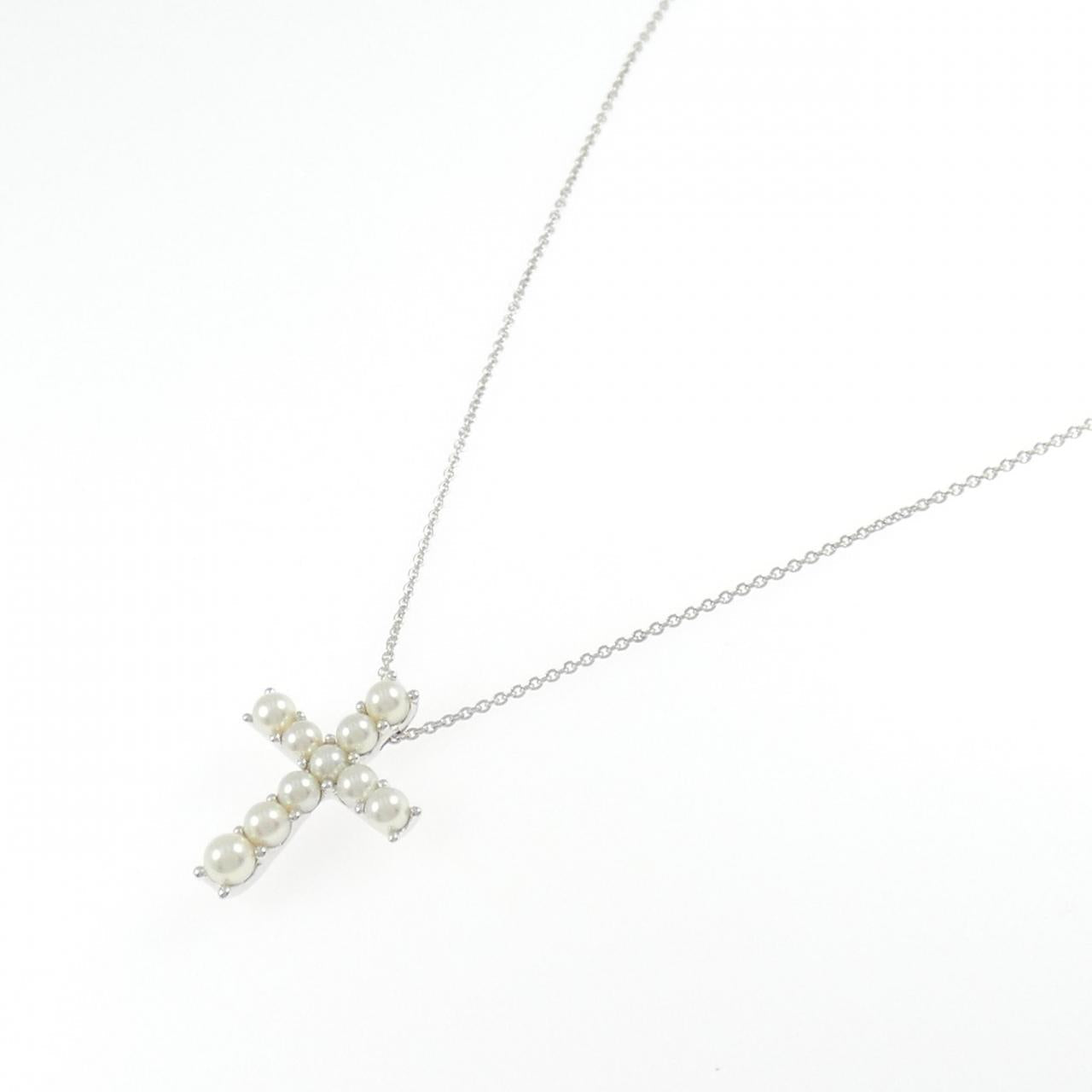 ミキモト アコヤ パール Au750 ホワイト ゴールド ネックレス