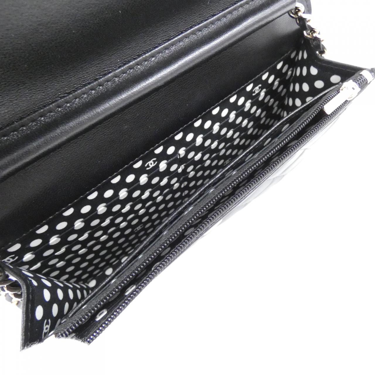 シャネル AP3807 ラムスキン チェーン ウォレット