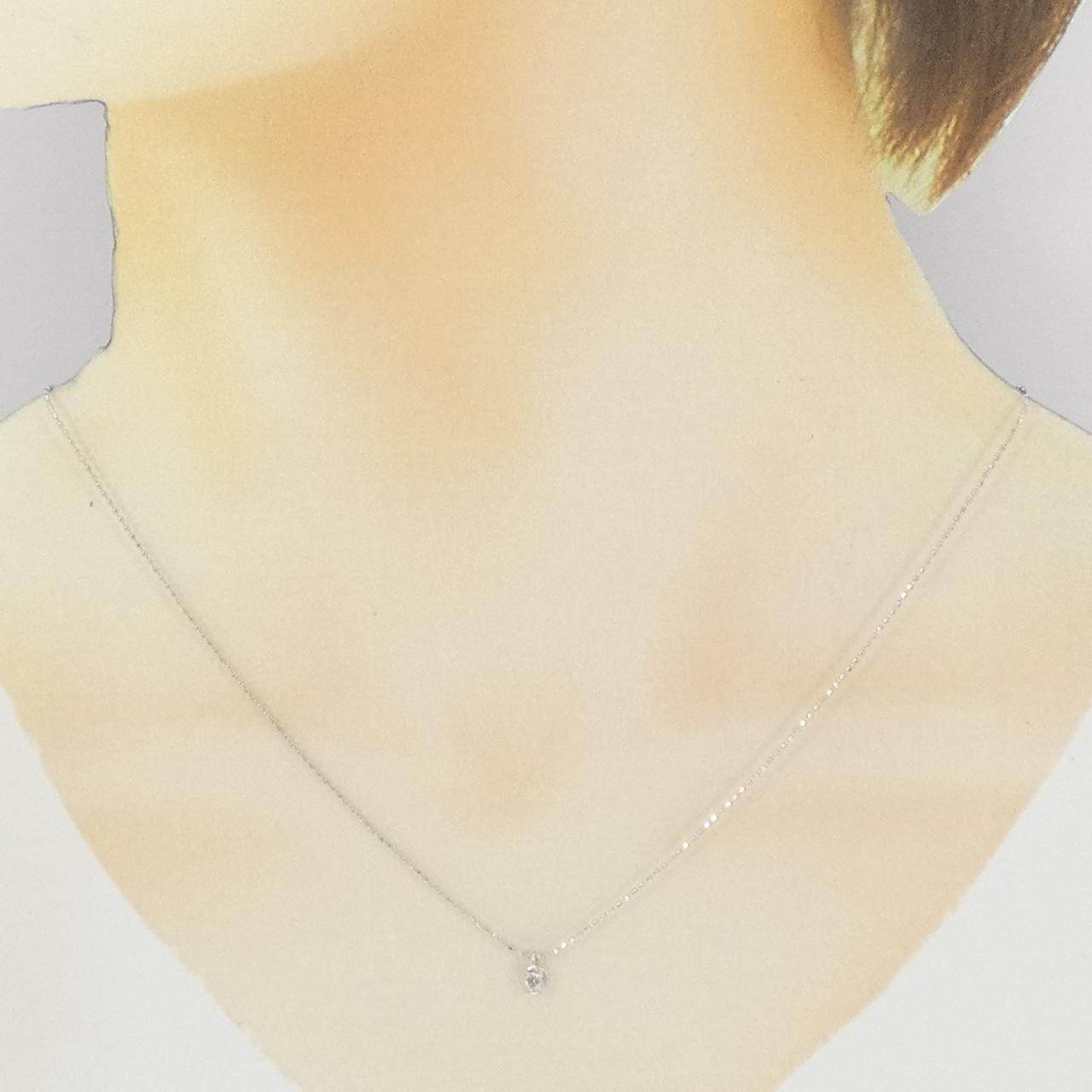 K10ホワイトゴールドダイヤモンドネックレス