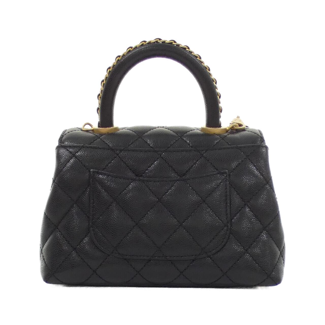 シャネル ココ ハンドル キャビア スキン バッグ