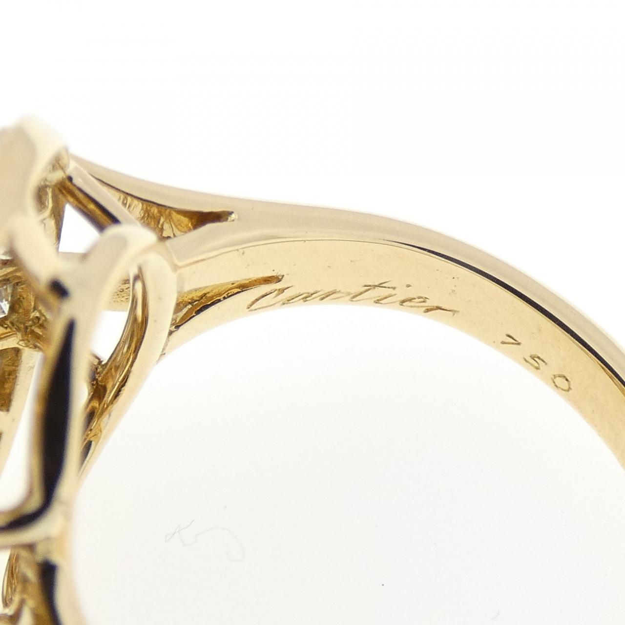 カルティエ 750 イエロー ゴールド サファイア ダイヤ リング サイズ 9