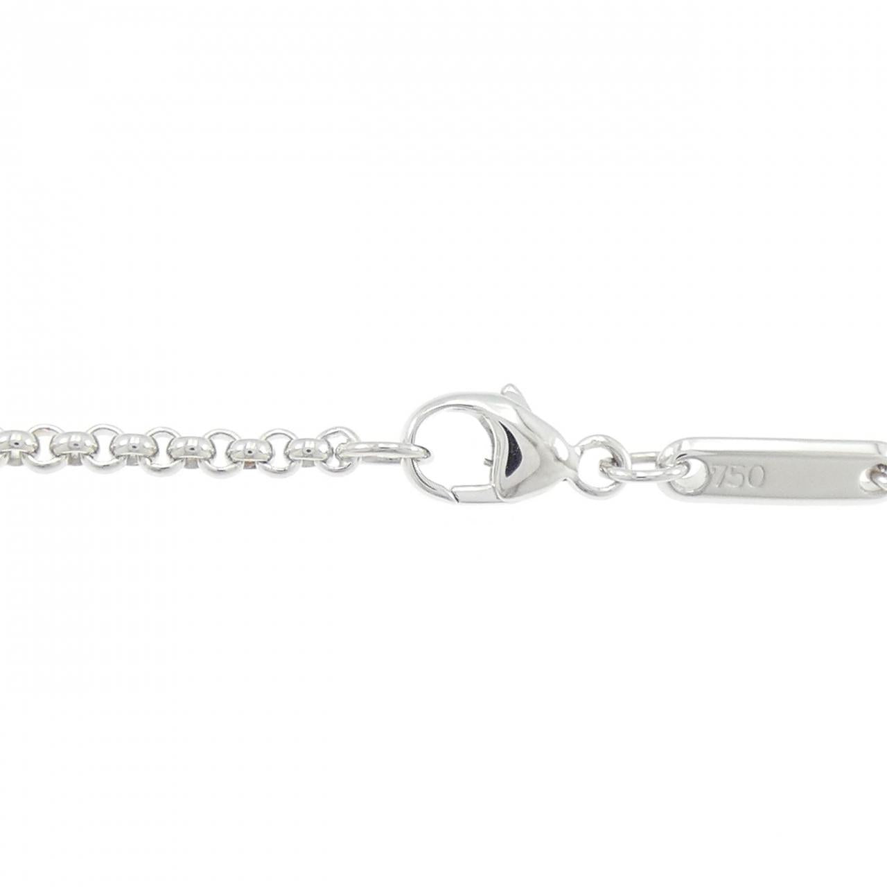 ショパール ハッピー クロス 750 ホワイト ゴールド ネックレス