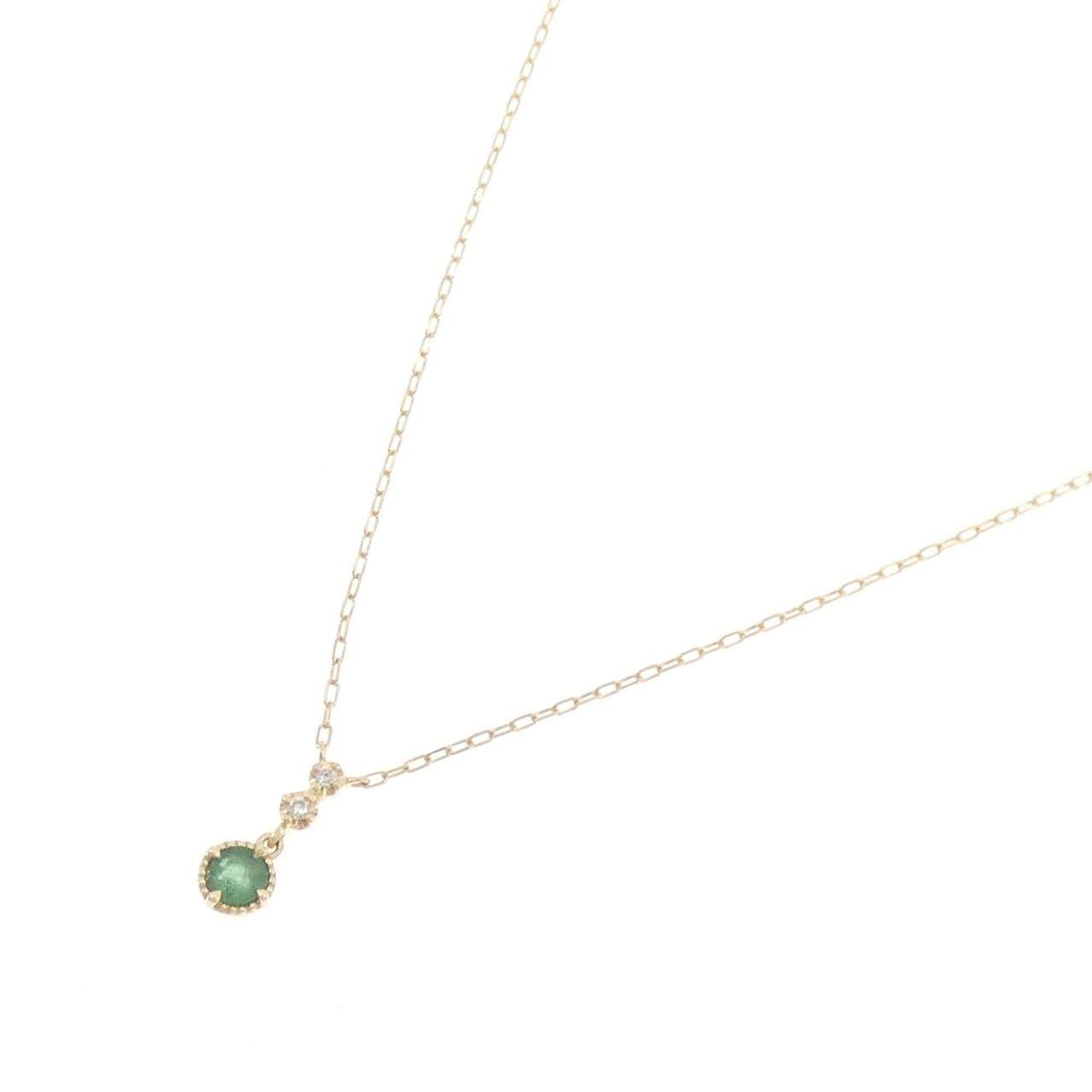 ヨンドシー Au750エメラルドダイヤモンドネックレス