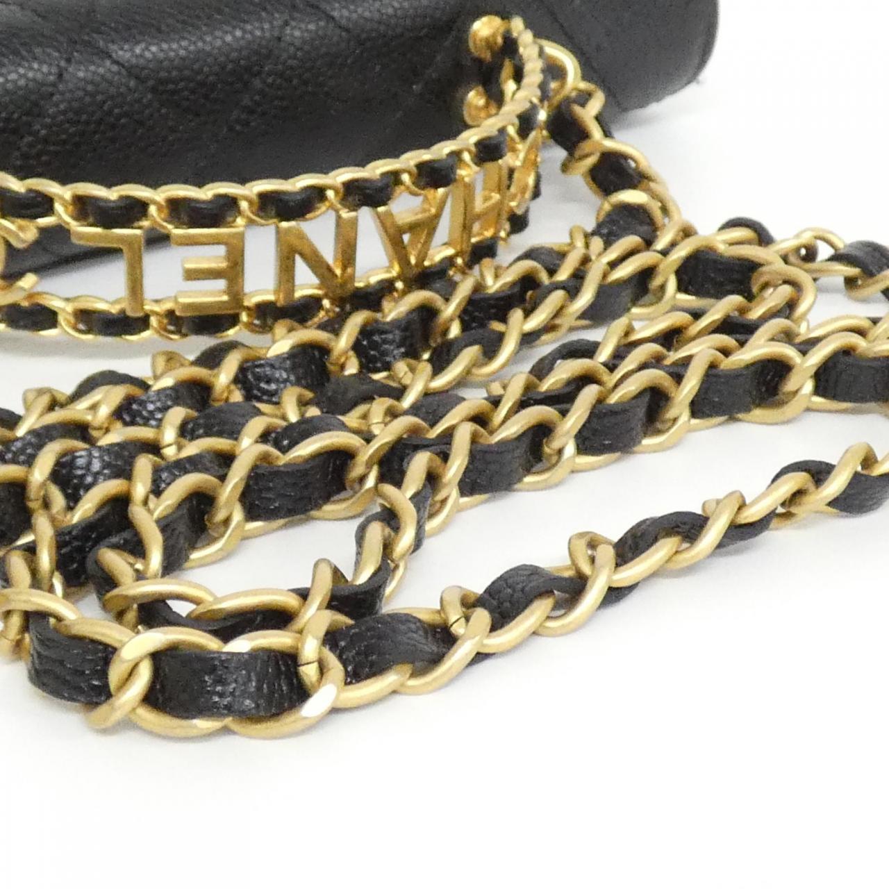 シャネル AP2804 キャビア スキン ウォレット オン チェーン