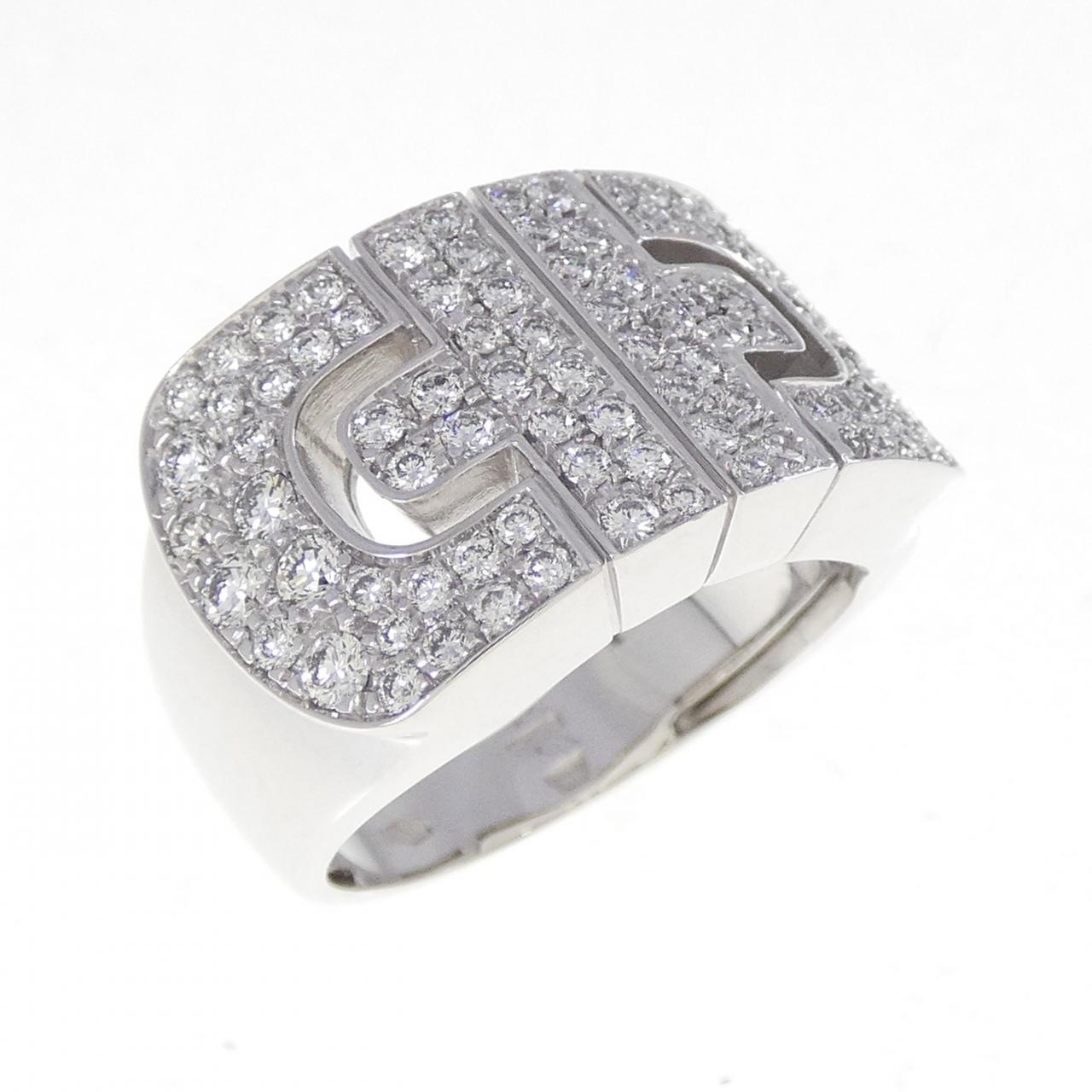 ブルガリ パレンテシ 750ホワイトゴールド ダイヤモンド リング 13号