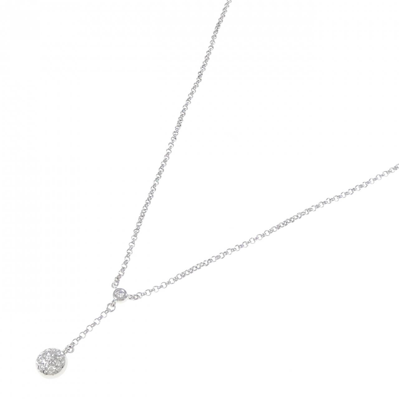 Tasaki K14 ホワイト ゴールド ダイヤモンド ネックレス