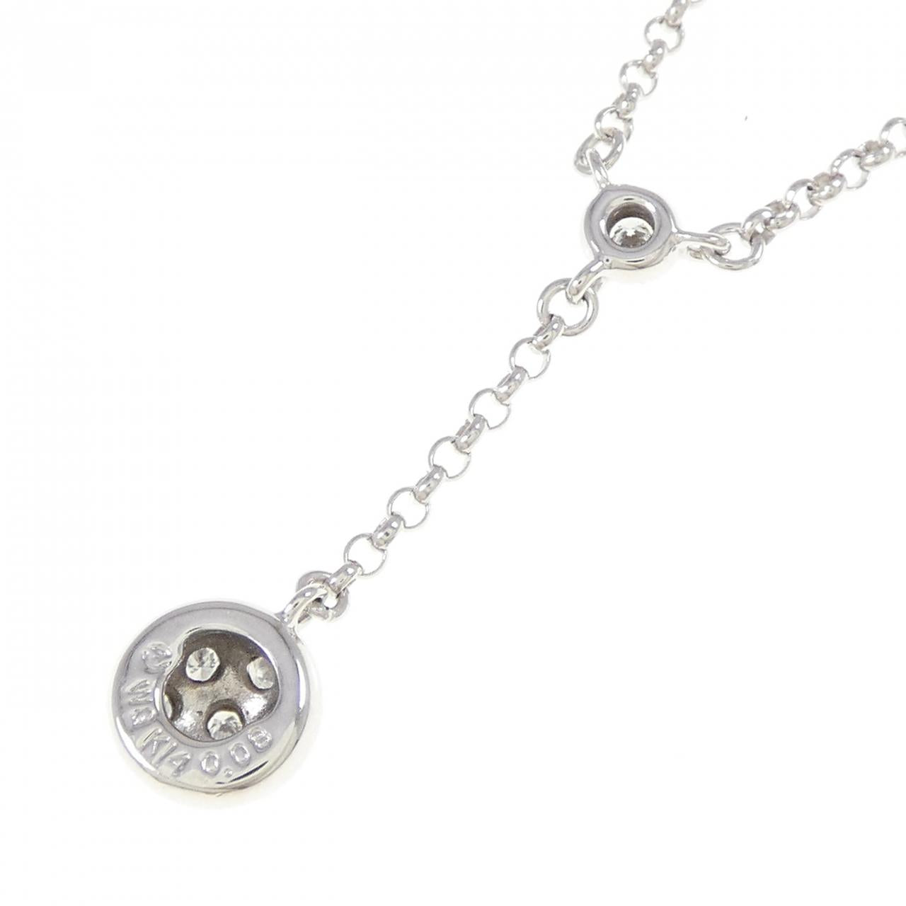 Tasaki K14 ホワイト ゴールド ダイヤモンド ネックレス