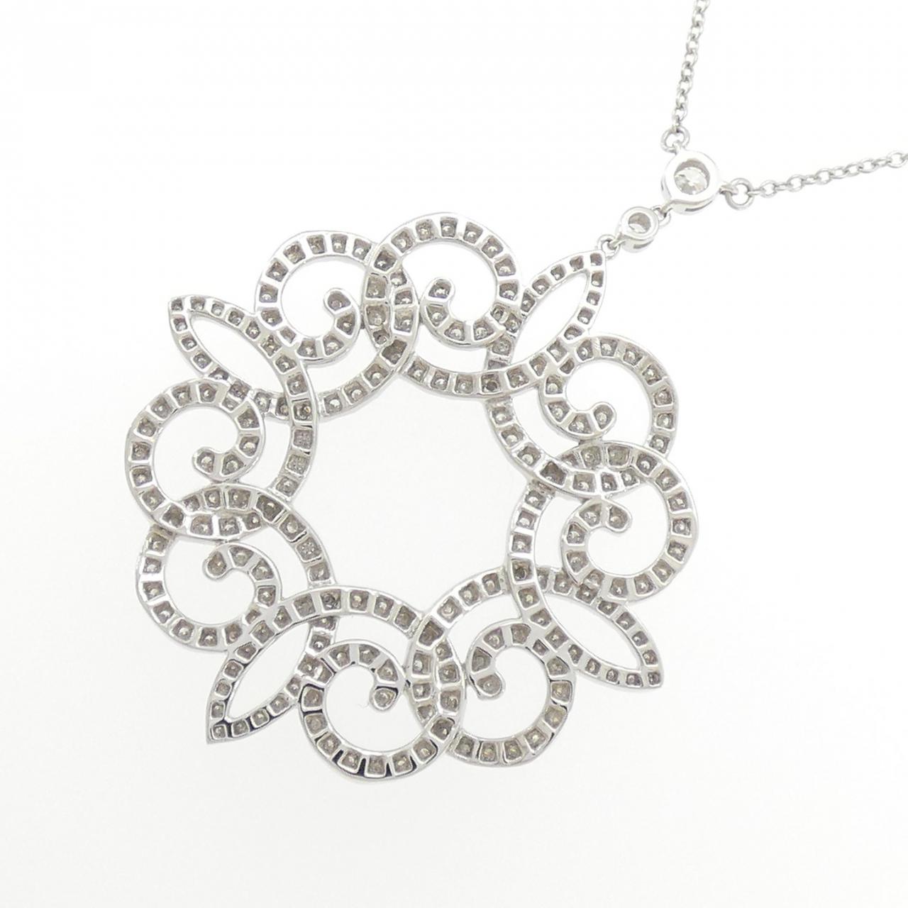ティファニー スクロール プラチナ ダイヤモンド ネックレス