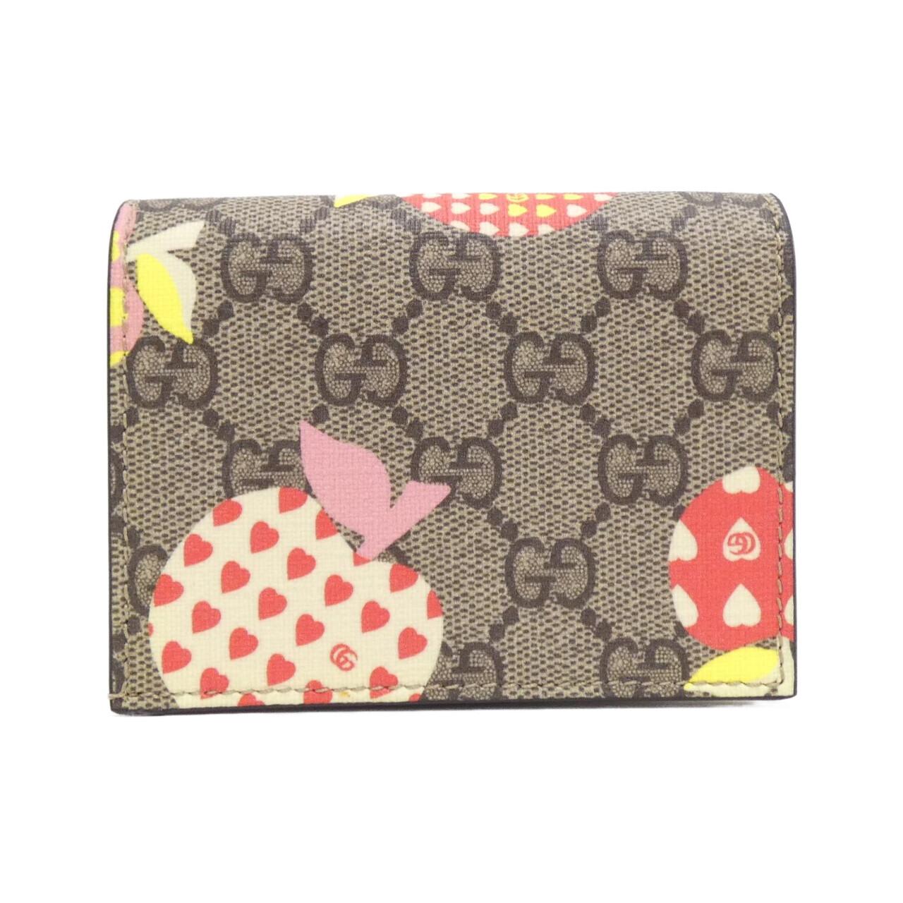 グッチ GG スプリーム GG アップル プリント ウォレット