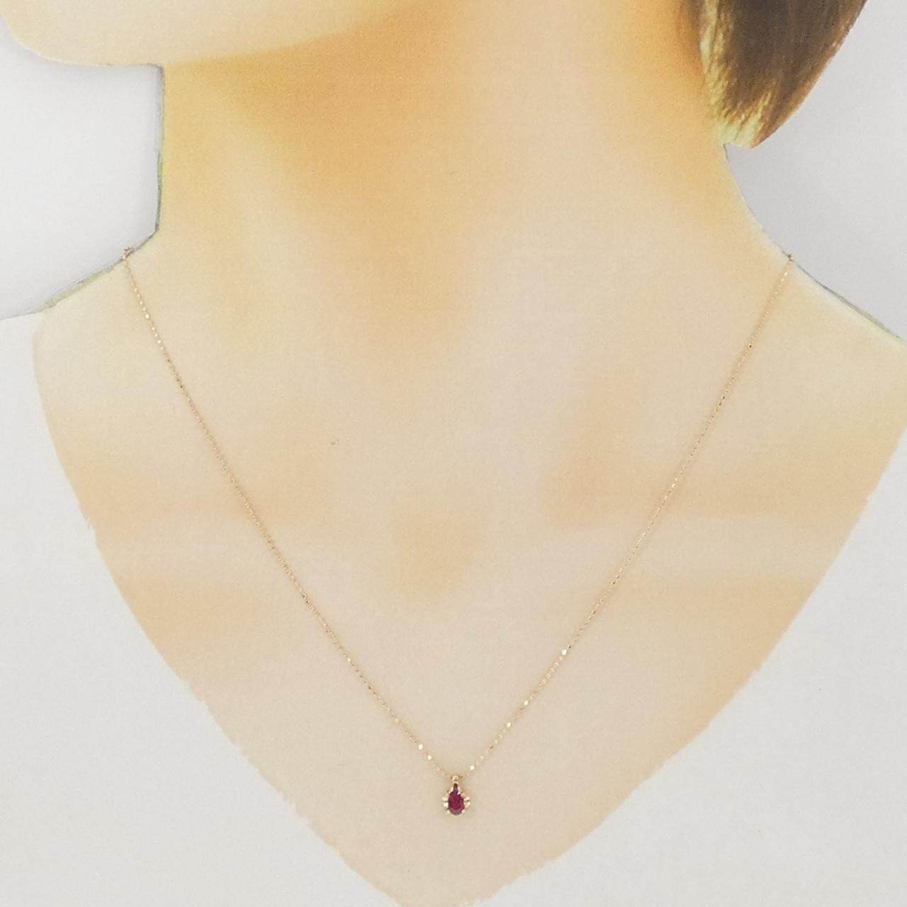 Au750ルビー ネックレス