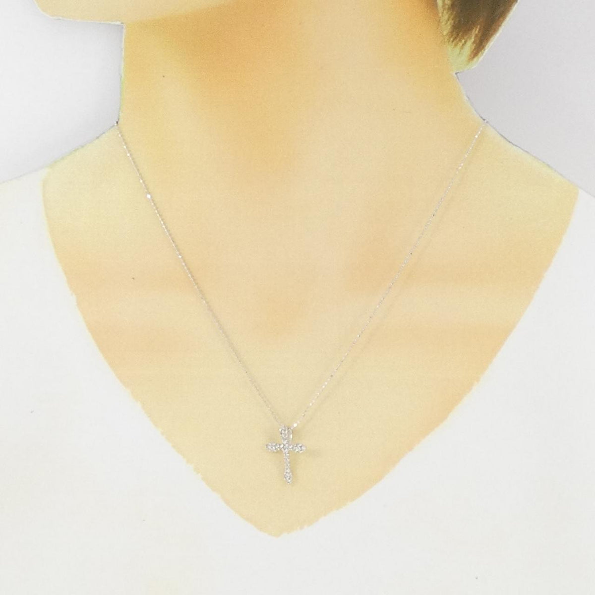 Au750 クロス ダイヤモンド ネックレス
