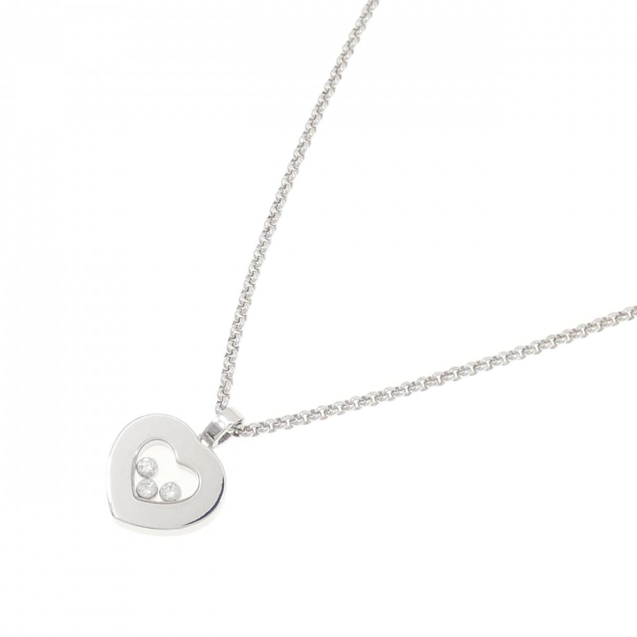 ショパール ハッピー ダイヤモンド 750 ホワイト ゴールド ダイヤ ネックレス