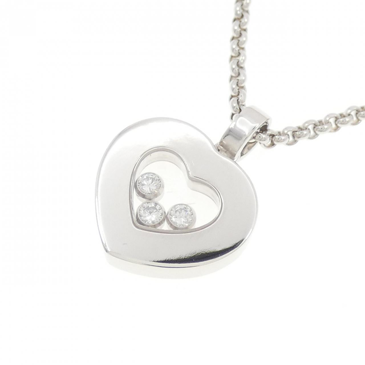 ショパール ハッピー ダイヤモンド 750 ホワイト ゴールド ダイヤ ネックレス