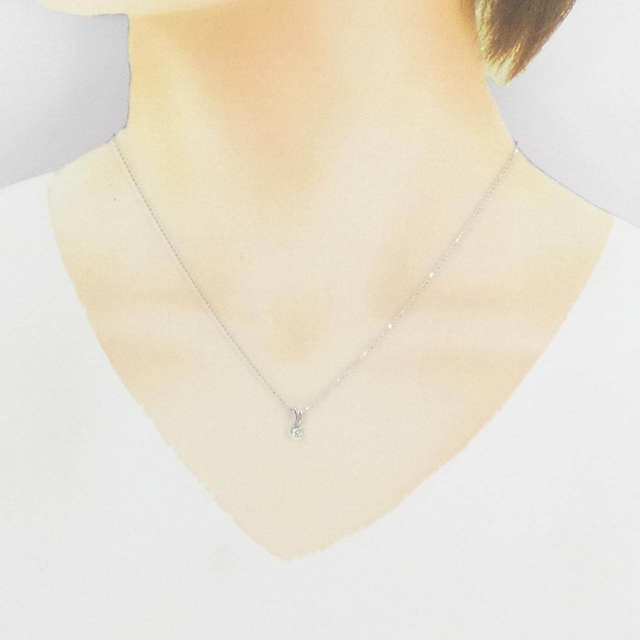 K18WG ダイヤモンドネックレス