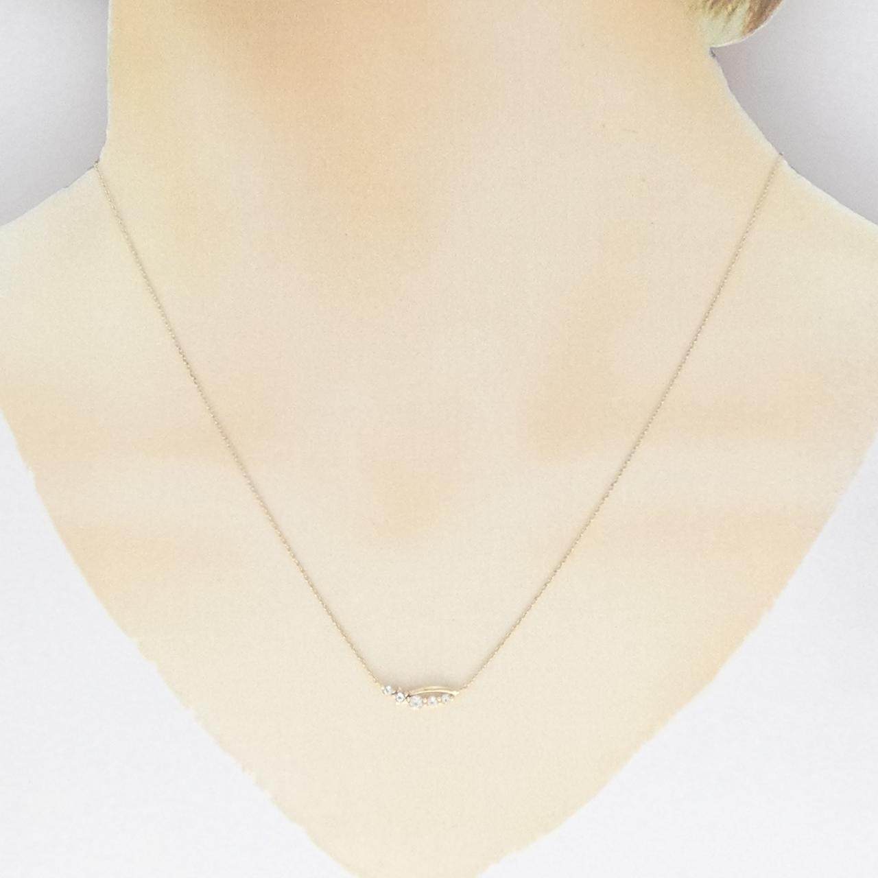 スタージュエリー K10イエローゴールドホワイトトパーズネックレス