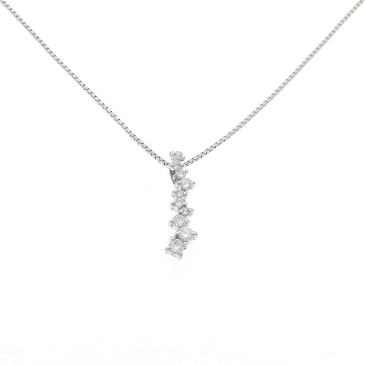プラチナ PT850 0.41CT ダイヤモンドネックレス