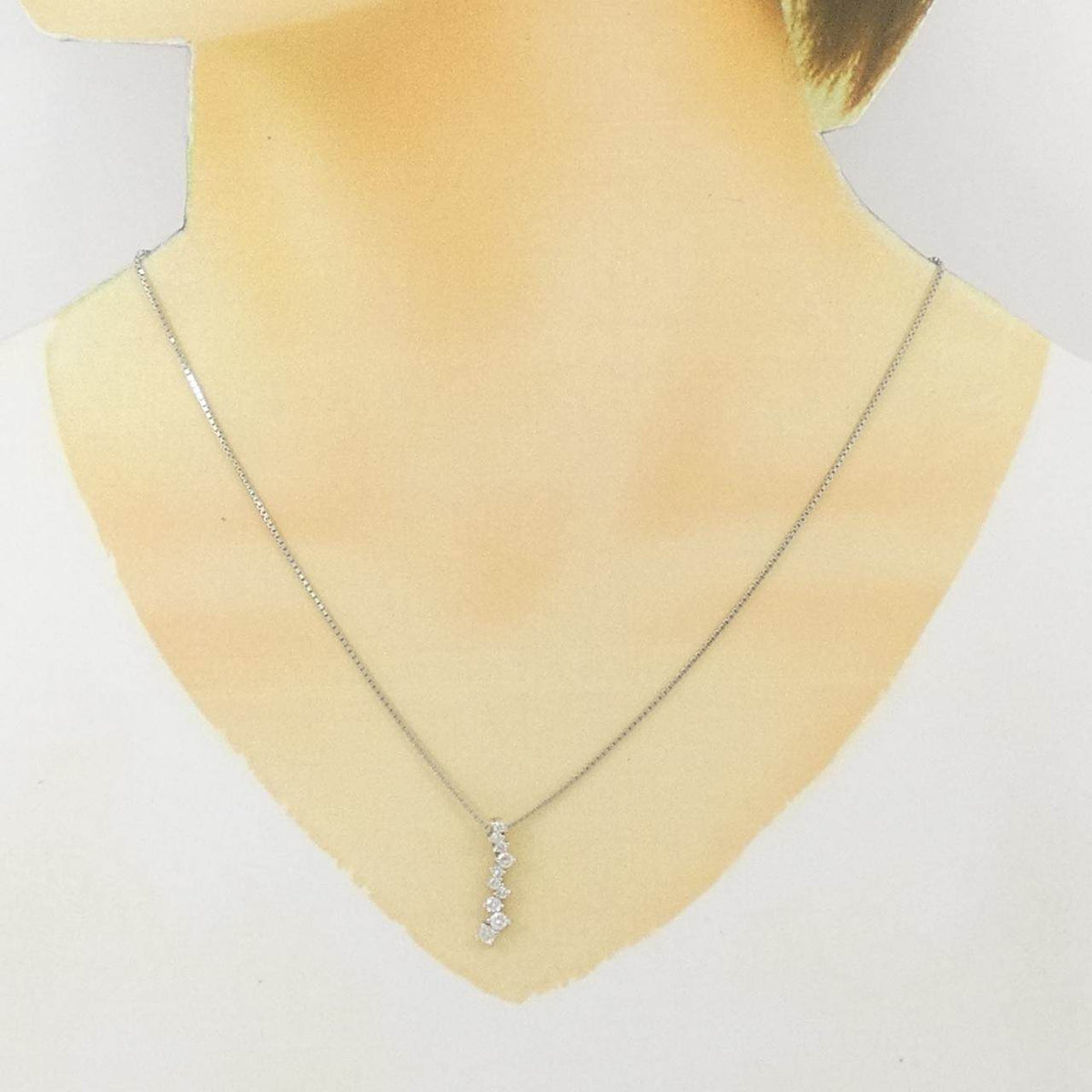 プラチナ PT850 0.41CT ダイヤモンドネックレス