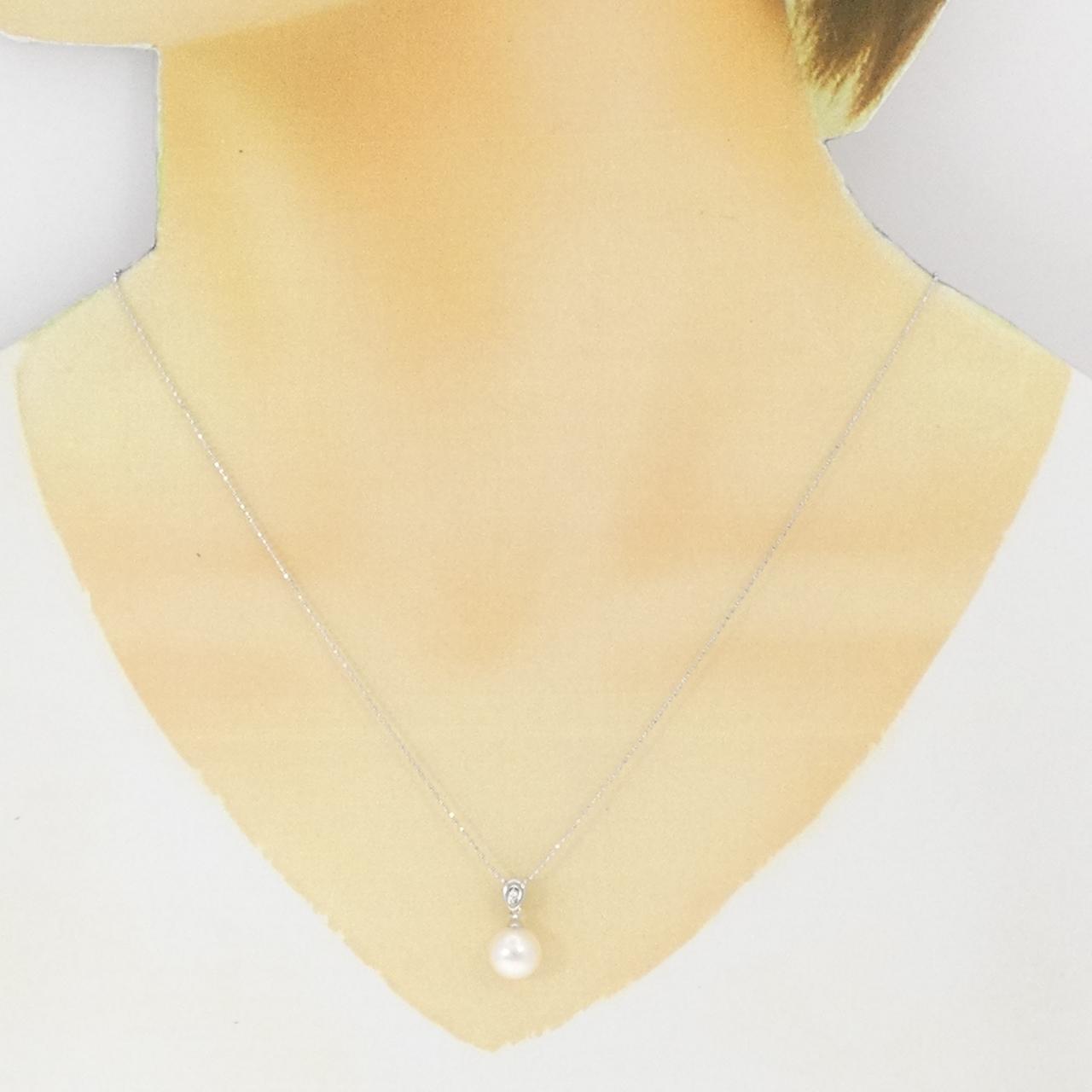 Akoya パール Au750 ホワイト ゴールド ネックレス