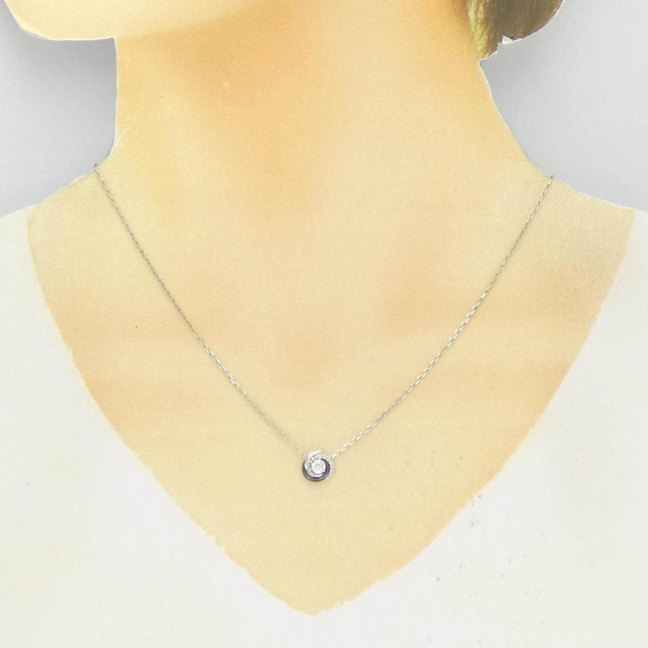 カルティエ 18Kホワイトゴールド セラミック ダイヤモンド ネックレス
