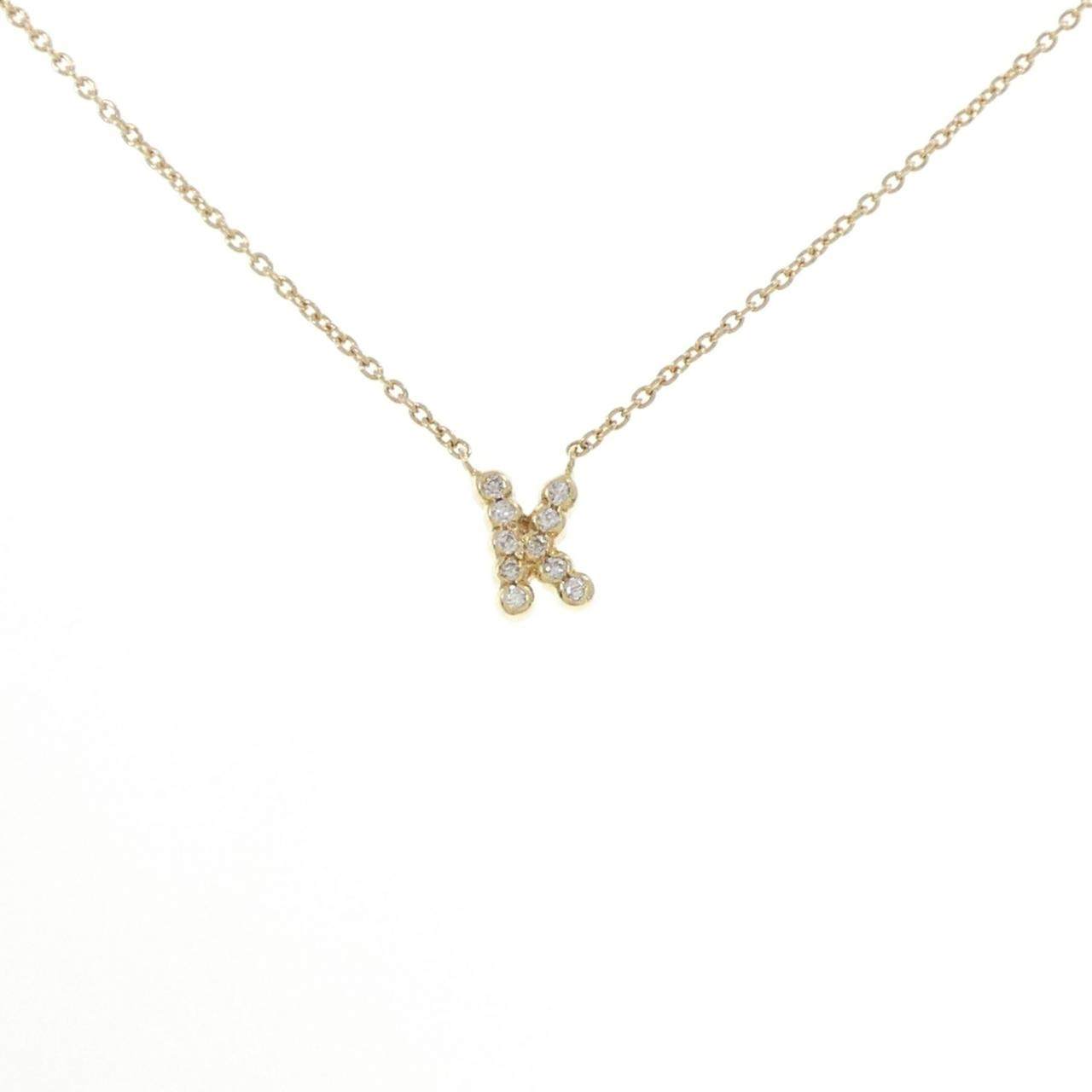 Au750 ダイヤモンド イニシャルK ネックレス