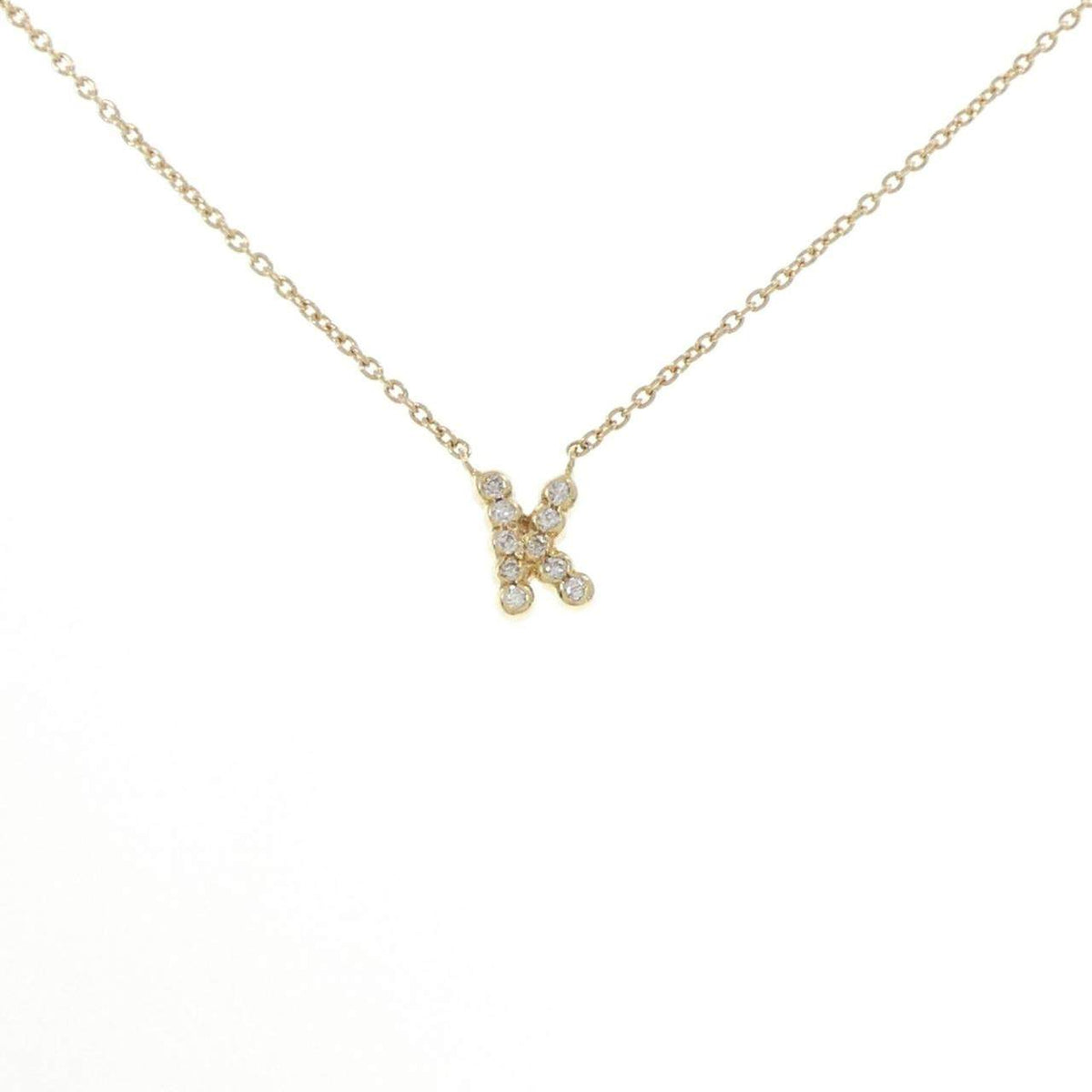 Au750 ダイヤモンド イニシャルK ネックレス