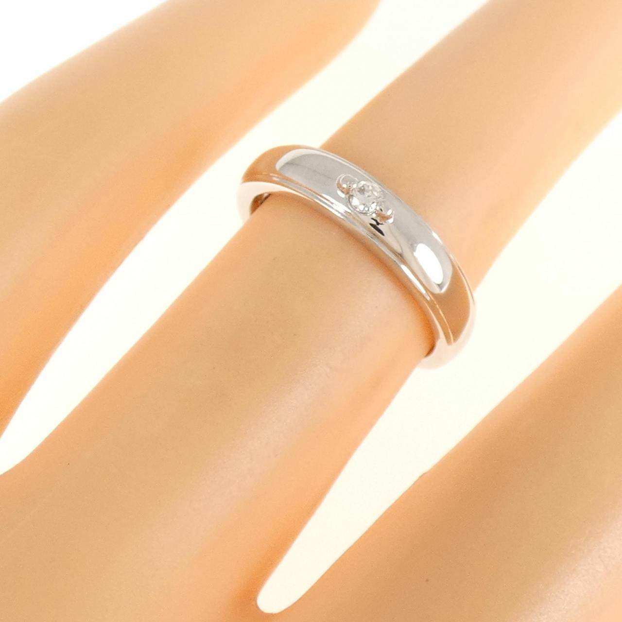 プラチナ950 ダイヤモンド サファイア リング