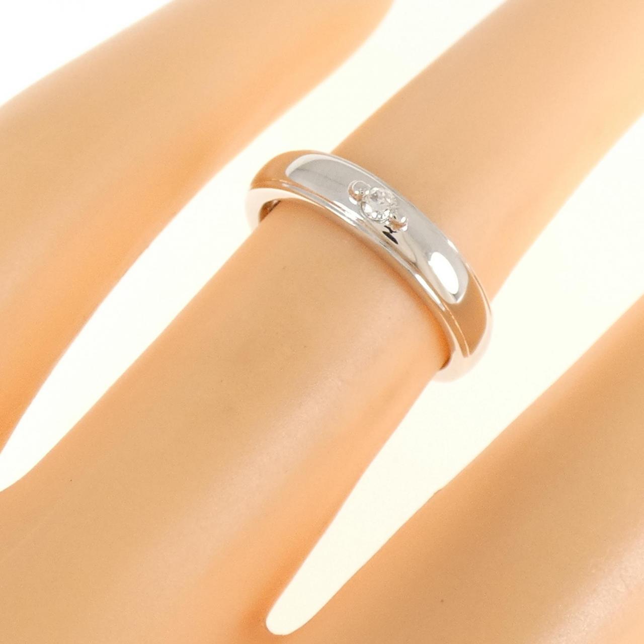 プラチナ950 ダイヤモンド サファイア リング