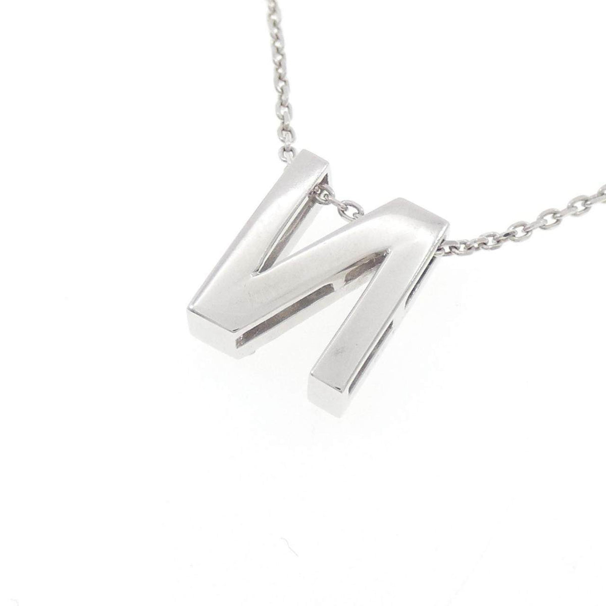 Au750ダイヤモンドイニシャルNネックレス