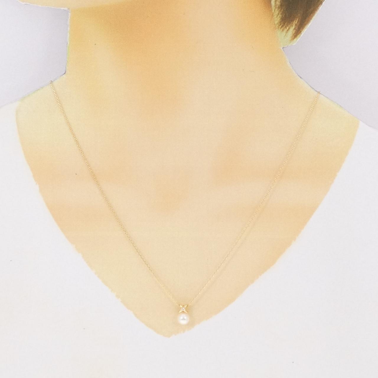 アコヤ パール ネックレス Au750