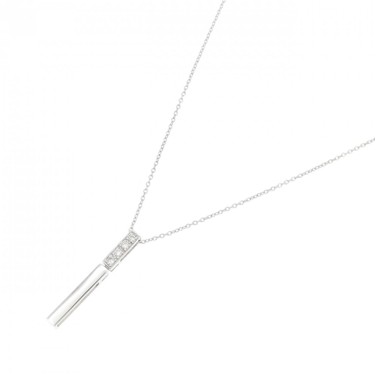 Au750 ホワイト ゴールド ダイヤモンド ネックレス