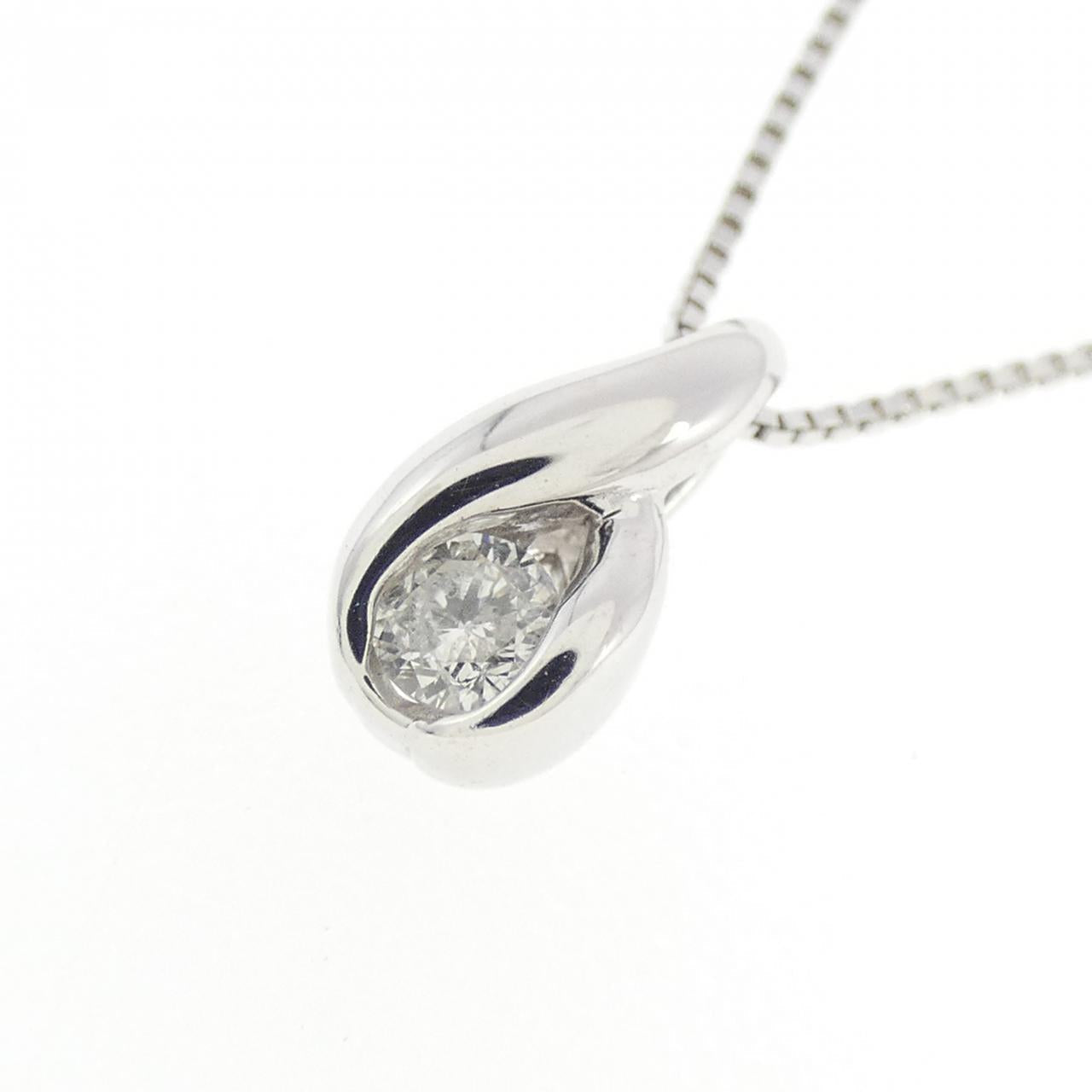 Au750 ホワイト ゴールド ダイヤモンド ネックレス