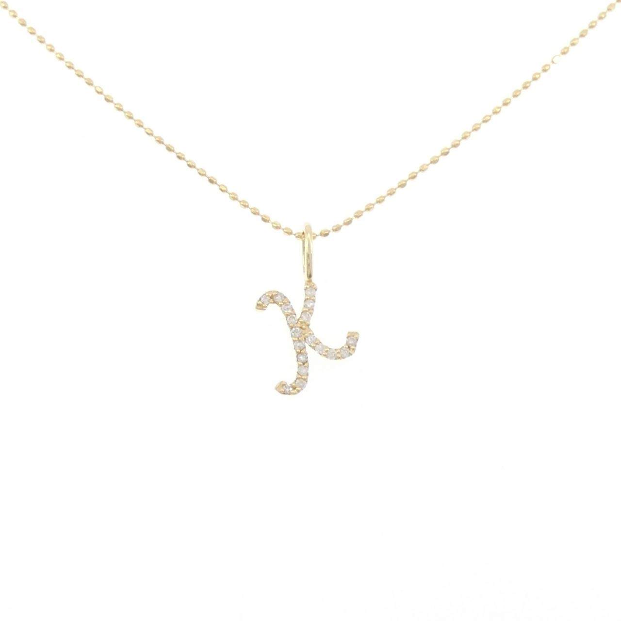 Au750 ダイヤモンド イニシャルK ネックレス