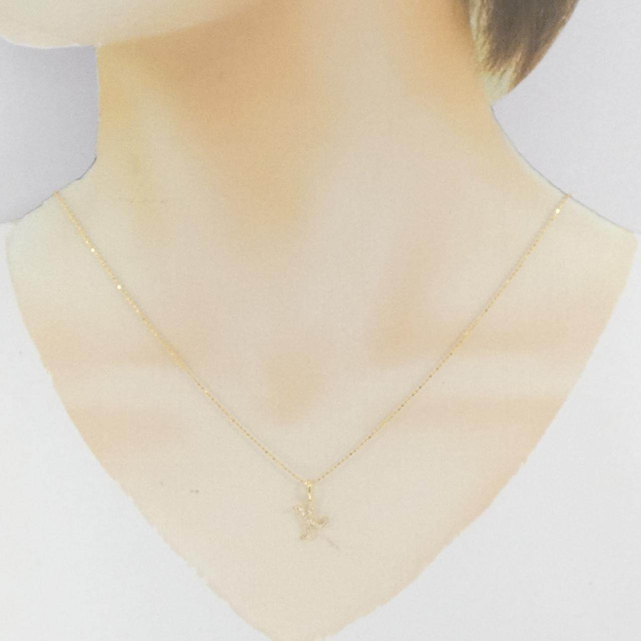 Au750 ダイヤモンド イニシャルK ネックレス