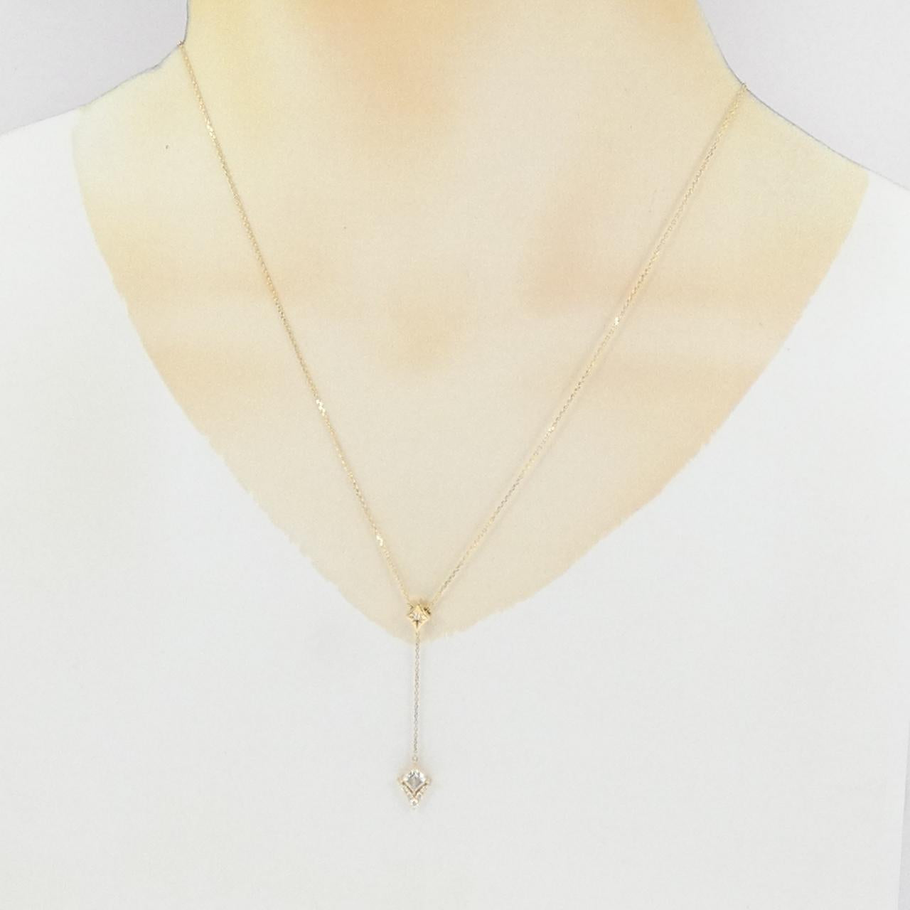 スタージュエリー アクアマリン ダイヤモンド K18ネックレス