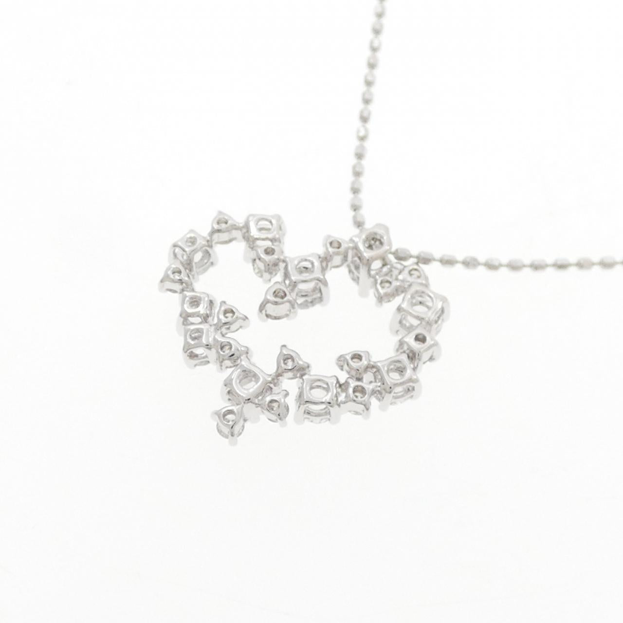 Au750 ホワイト ゴールド ダイヤモンド ネックレス