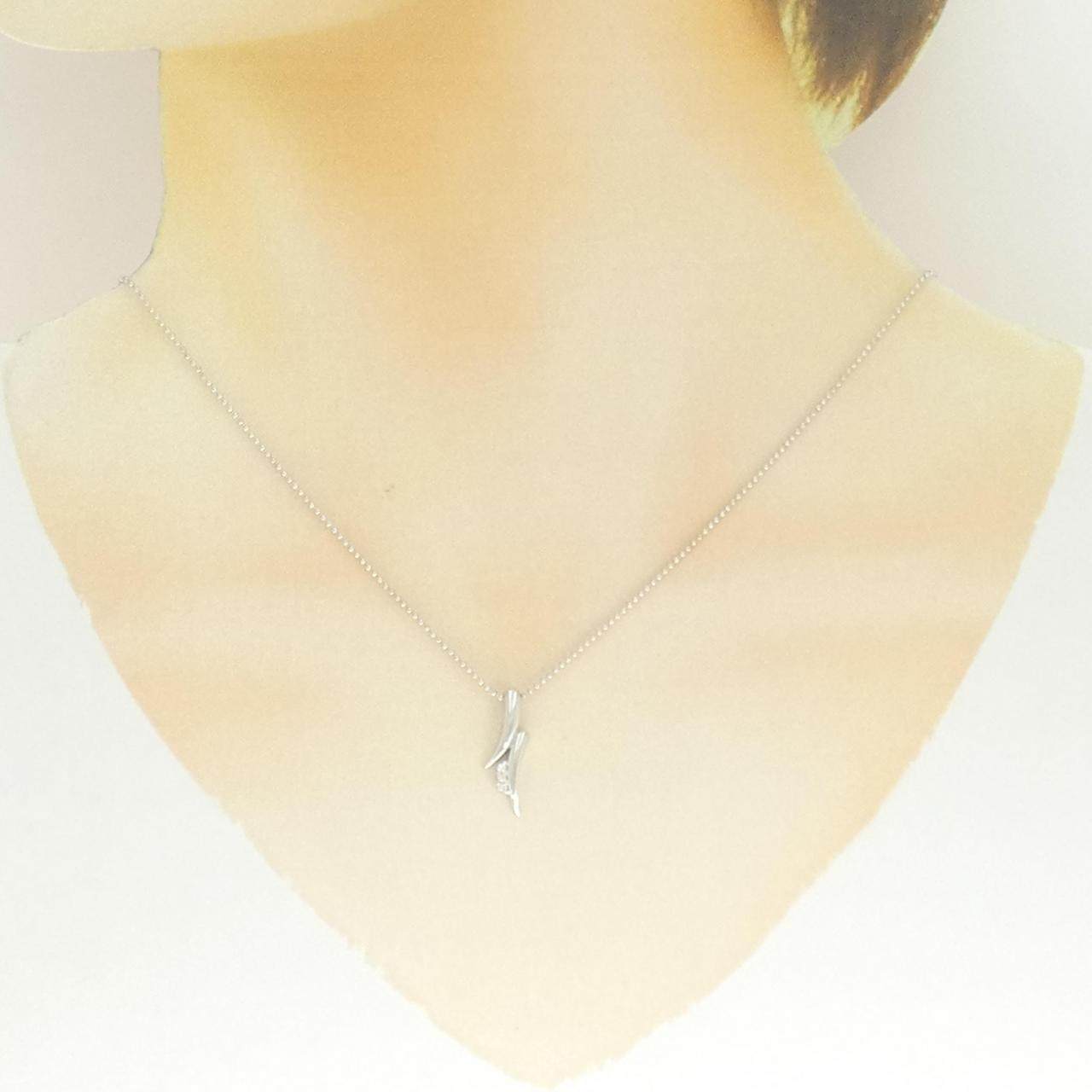 K18ホワイトゴールドダイヤモンドネックレス