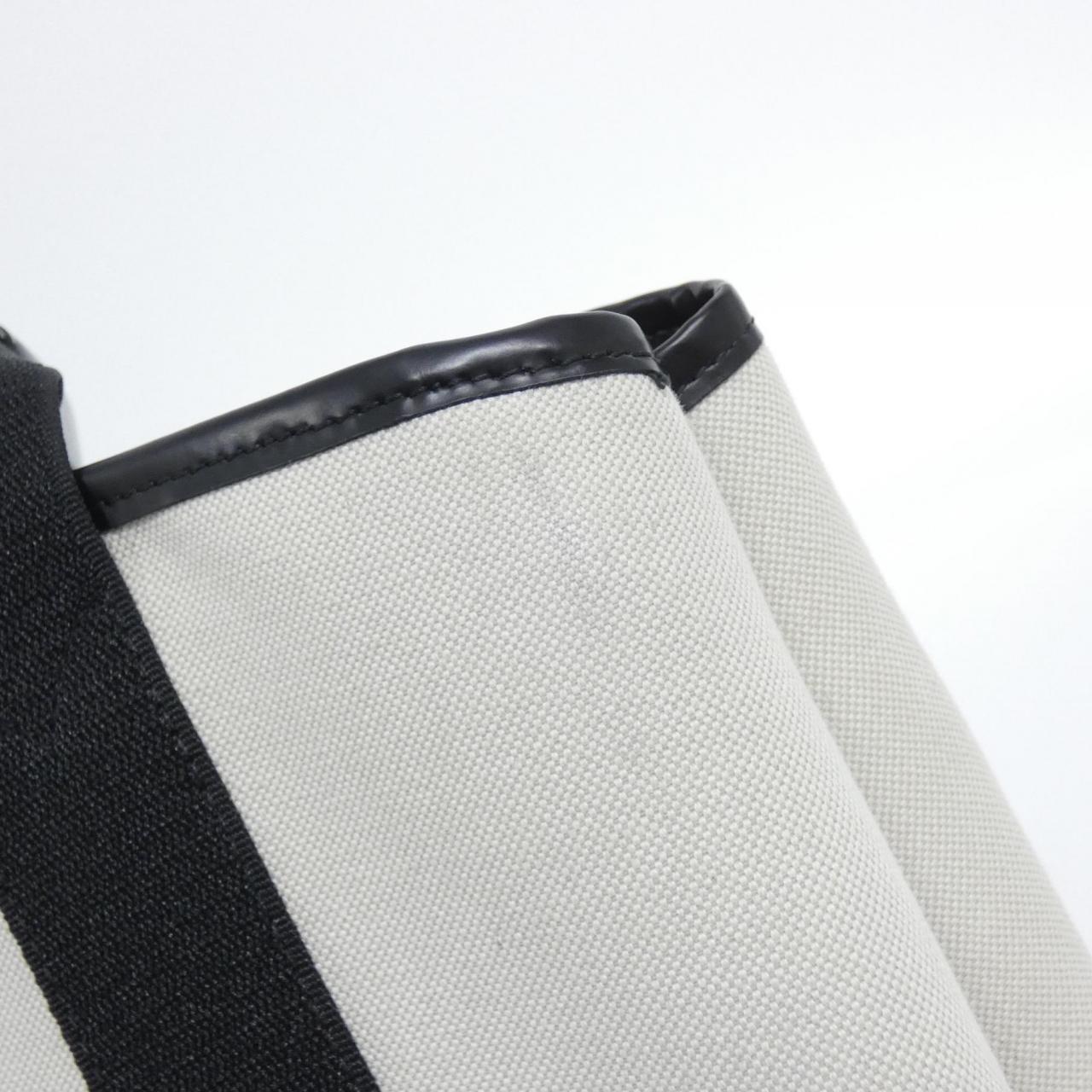 バレンシアガ ネイビー カバス キャンバス カーフ ショルダーバッグ