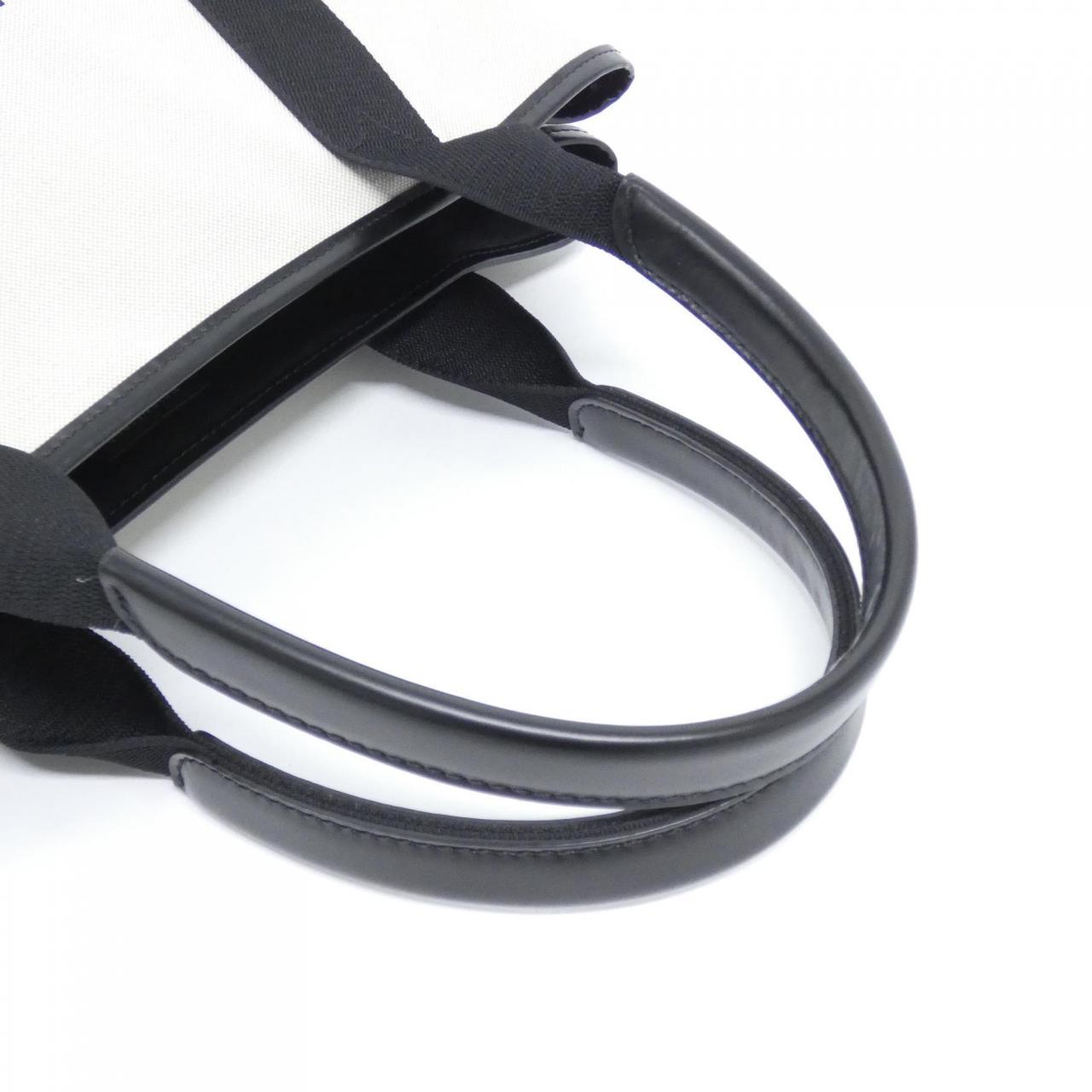 バレンシアガ ネイビー カバス キャンバス カーフ ショルダーバッグ