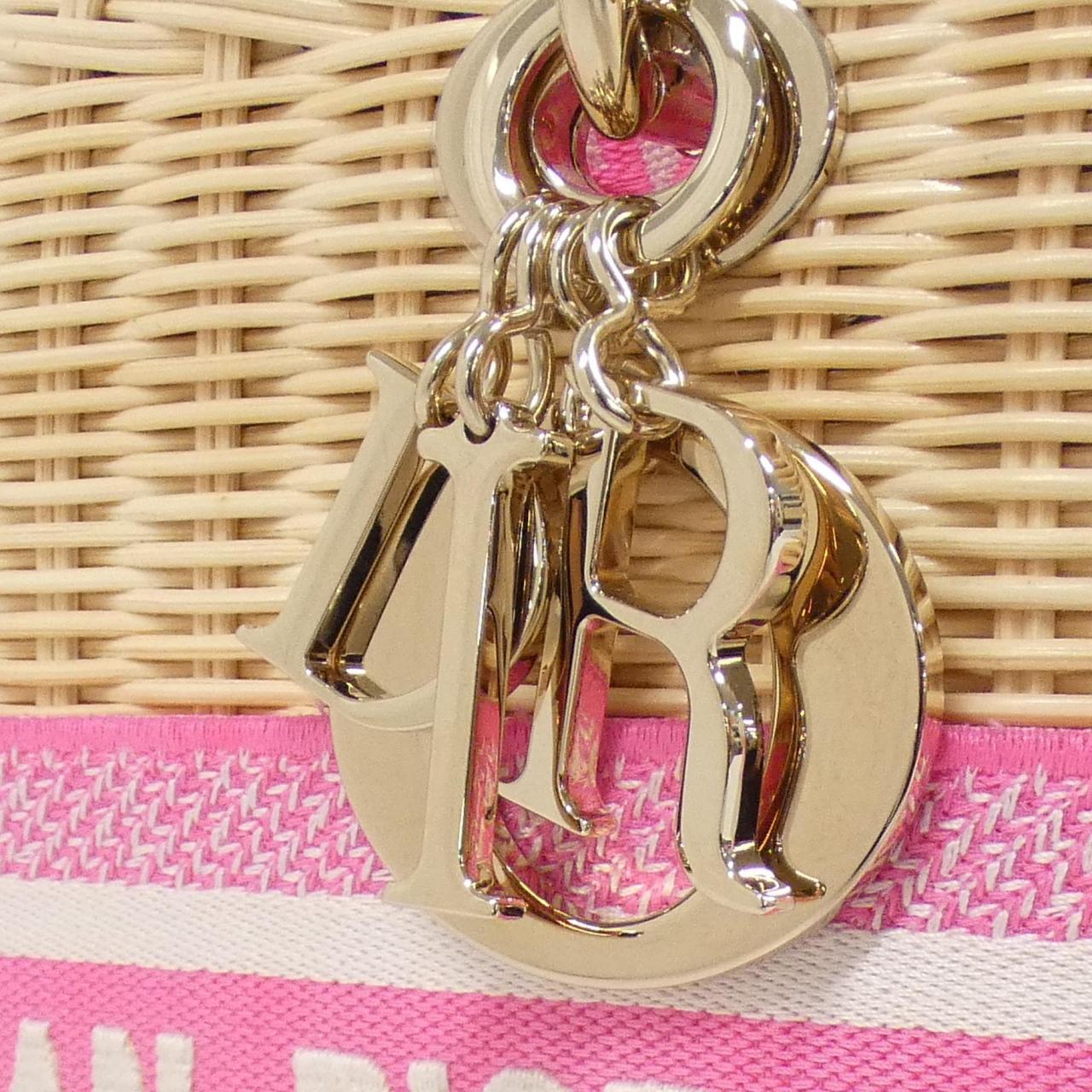 クリスチャンディオール DIOR OBLIQUE ナチュラルウィッカー キャンバス バッグ