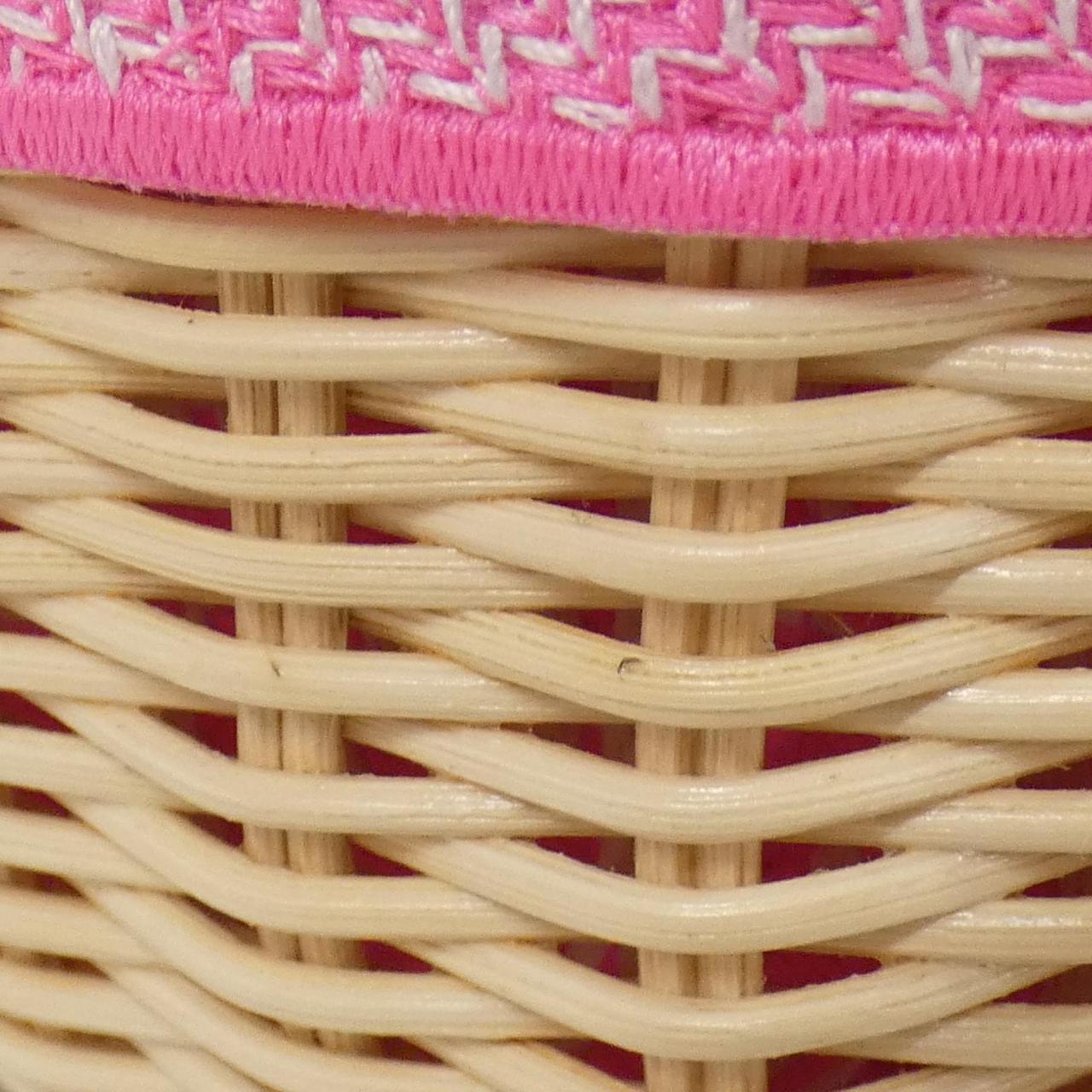 クリスチャンディオール DIOR OBLIQUE ナチュラルウィッカー キャンバス バッグ