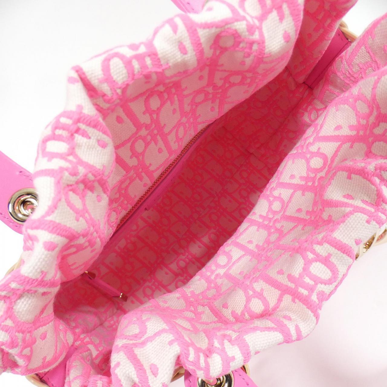 クリスチャンディオール DIOR OBLIQUE ナチュラルウィッカー キャンバス バッグ