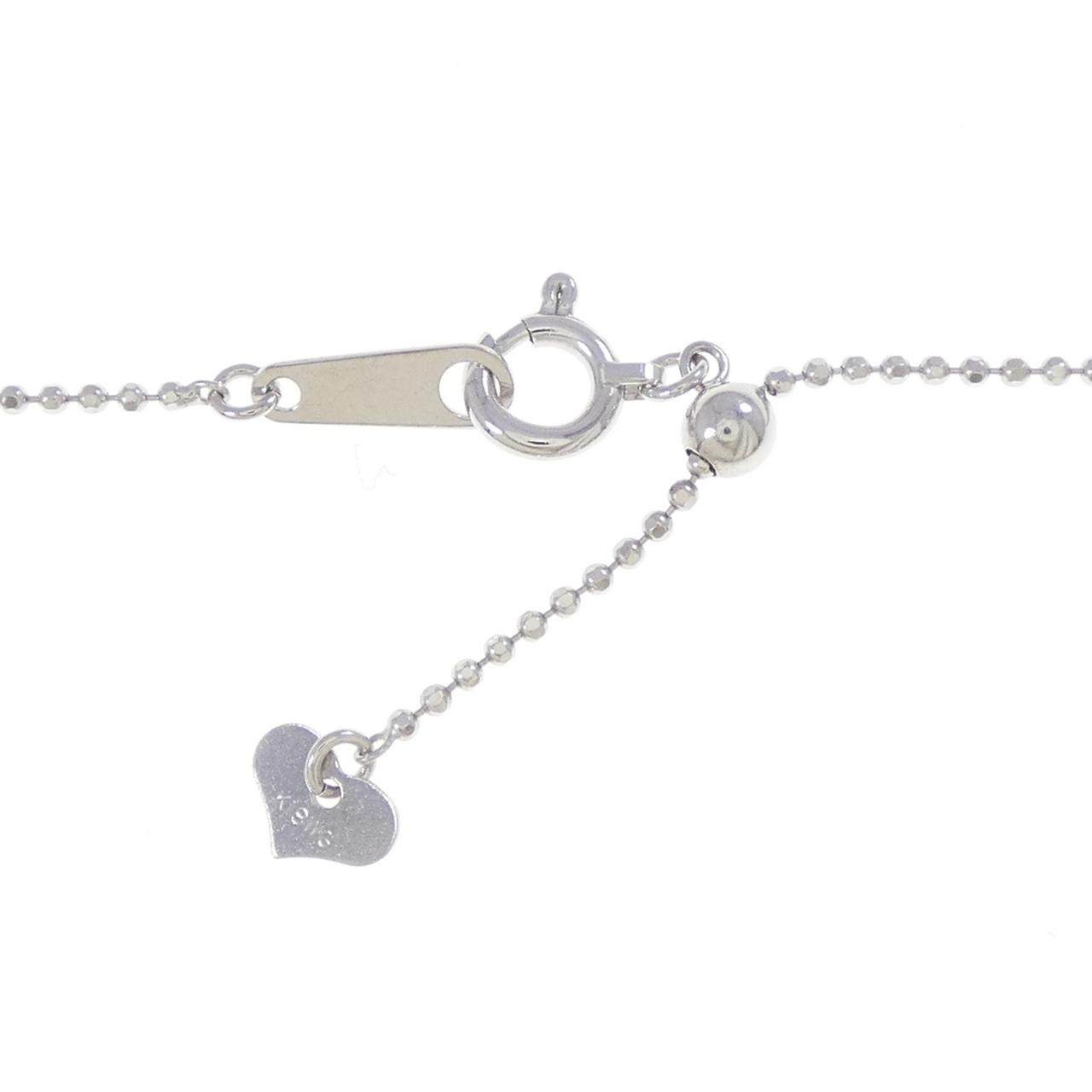 K18WG イニシャルR ダイヤモンド ネックレス
