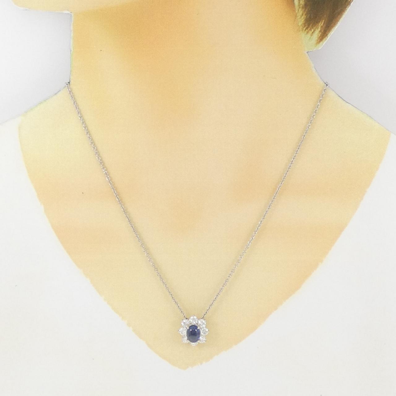 Pt850サファイアダイヤモンドネックレス