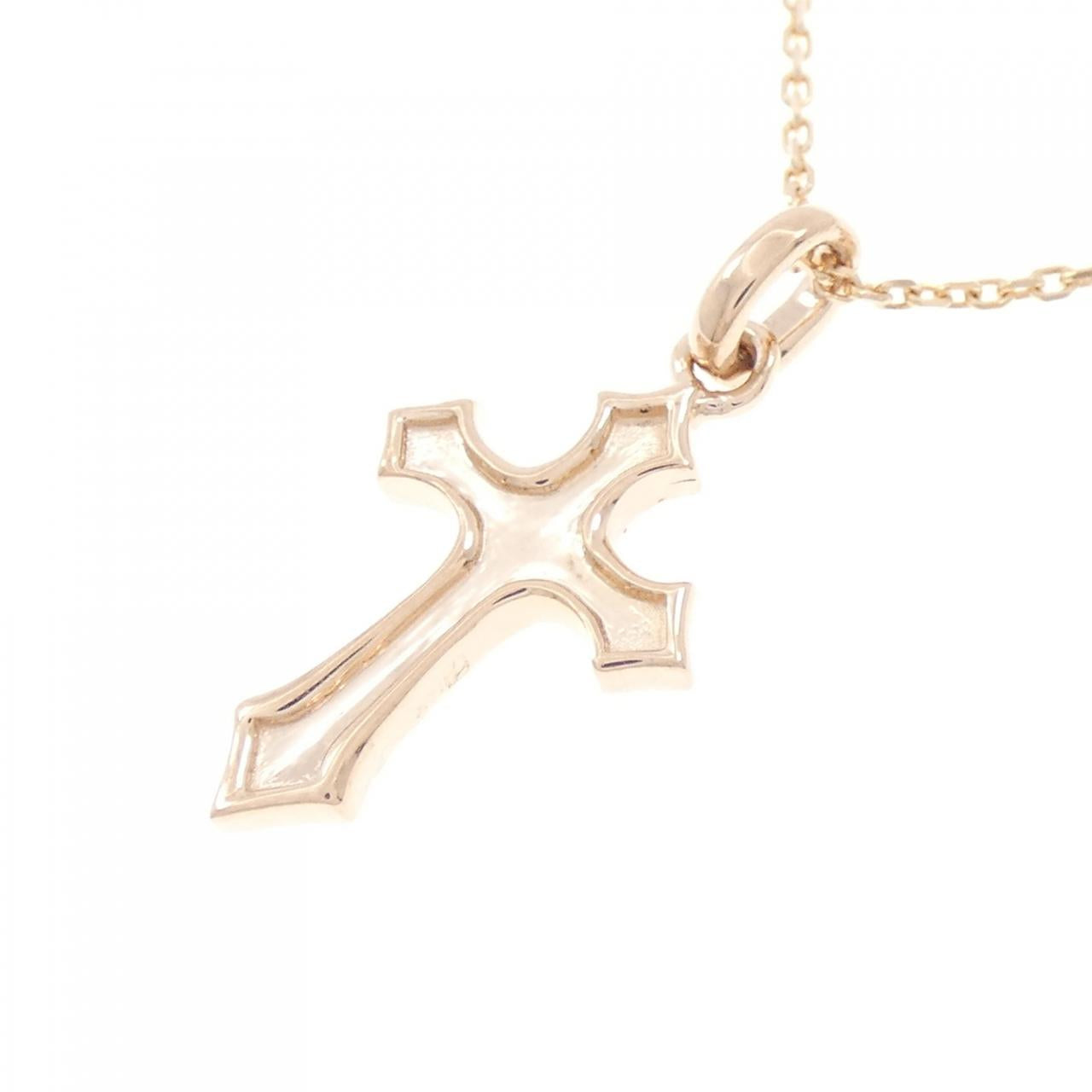 14K ピンク ゴールド クロス ネックレス