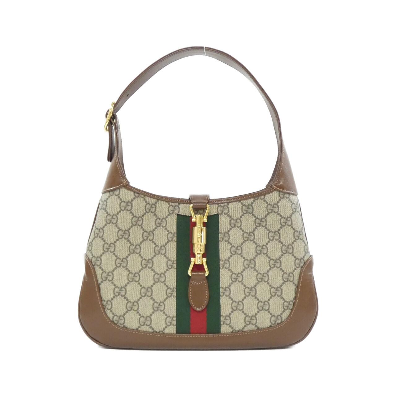 グッチ JACKIE 1961 GGスプリームキャンバス レザー ショルダーバッグ