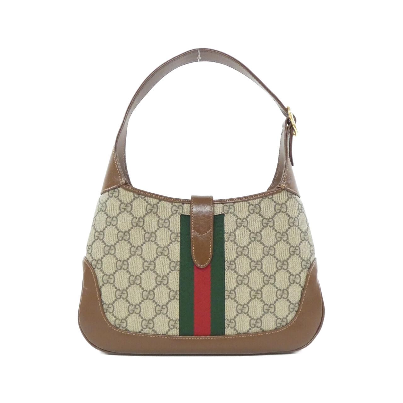 グッチ JACKIE 1961 GGスプリームキャンバス レザー ショルダーバッグ