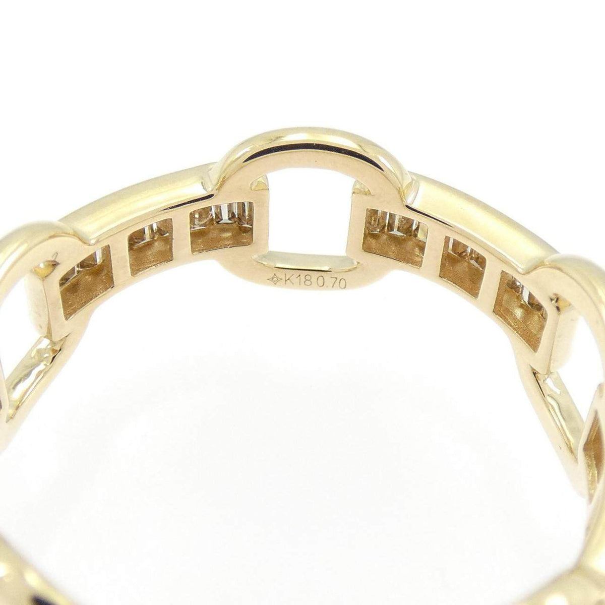 ジーエスティービー K18イエローゴールド ダイヤモンド リング