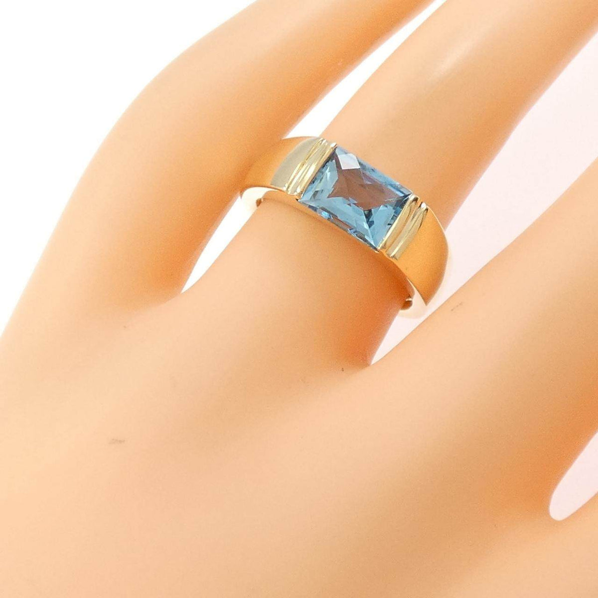 ヨンドシー Au750 ブルートパーズ リング