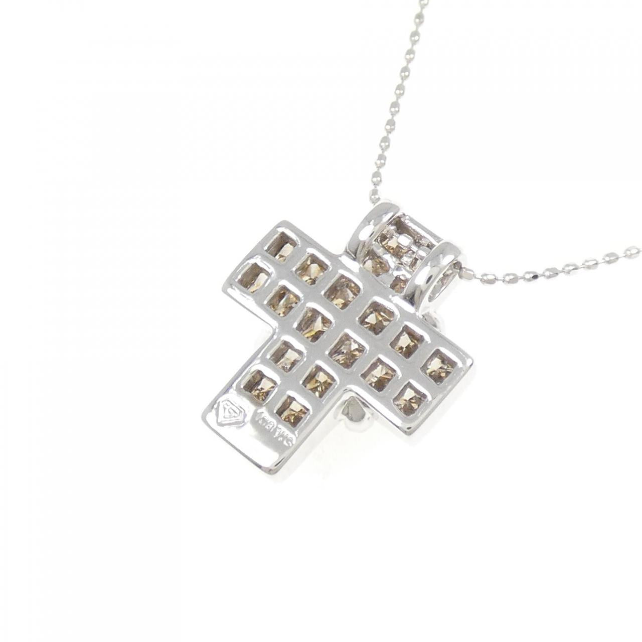 Au750 クロス ダイヤモンド ネックレス