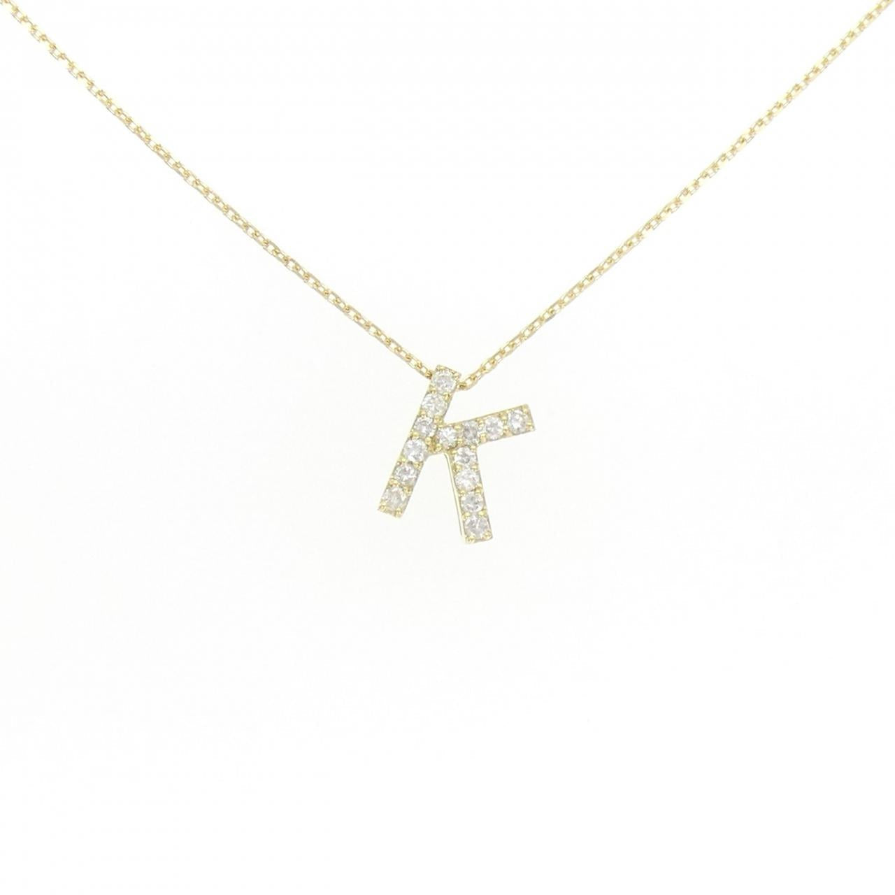 Au750 ダイヤモンド イニシャル K ネックレス